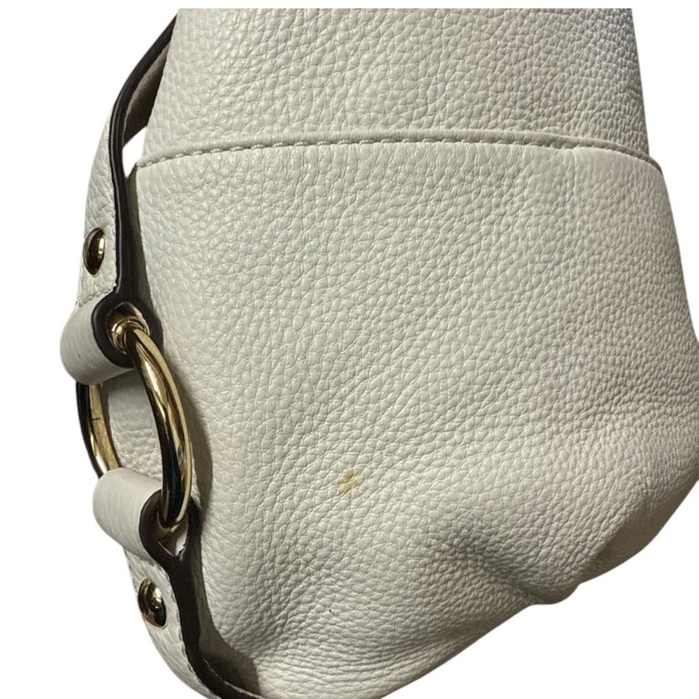 EUC cream colored Michael Kors White Leather Shoulder Bag - Picture 8 of 8